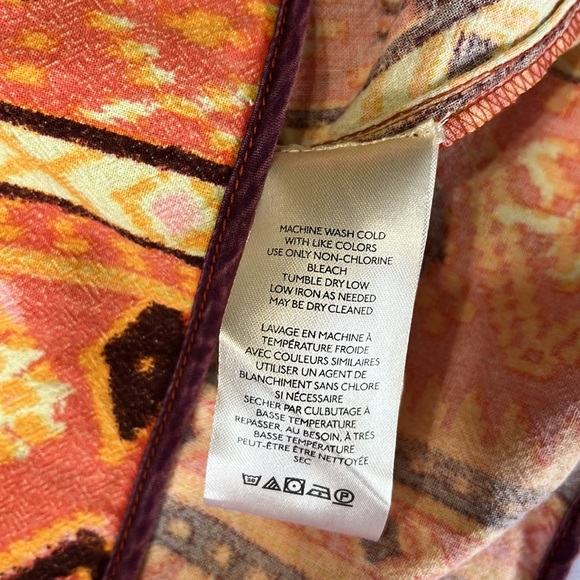 Free People Cleo Wrap Skirt in Rust Combo Size 6 - Picture 11 of 11